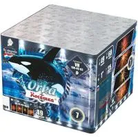 Батарея салютов Косатка. Купить Батарея салютов Косатка VH100-49-03 — магазин продажа салютов недорого —  Орехово-Зуево, производитель Русский фейерверк - Русская пиротехника, доставка по России  +7 963 711 89 03 — Орехово-Зуево | orekhovo-zuevo.piroclub.ru